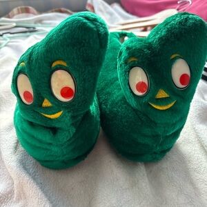 Vintage Gumby  Plush Slippers